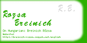 rozsa breinich business card